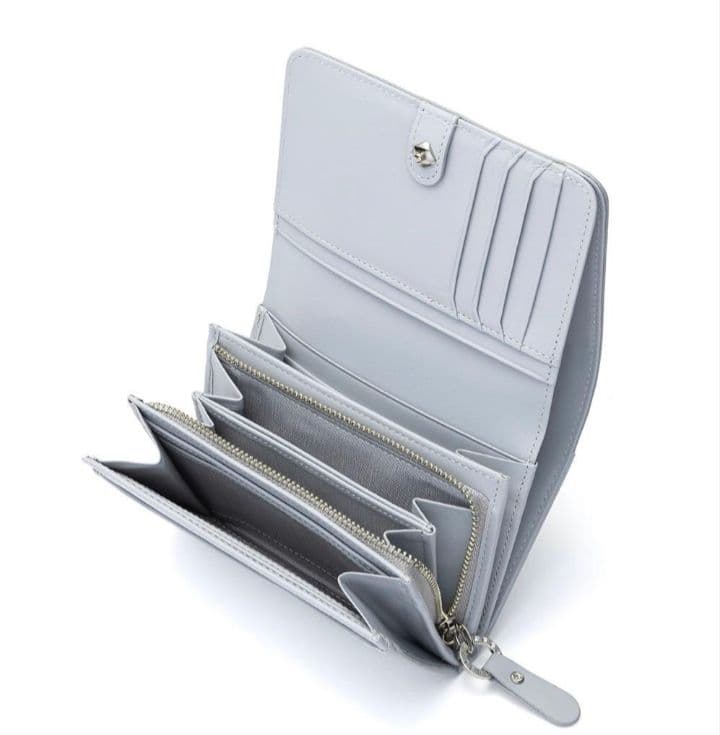 ANTEPRIMA 花柄 二つ折り財布 ブルーグレー