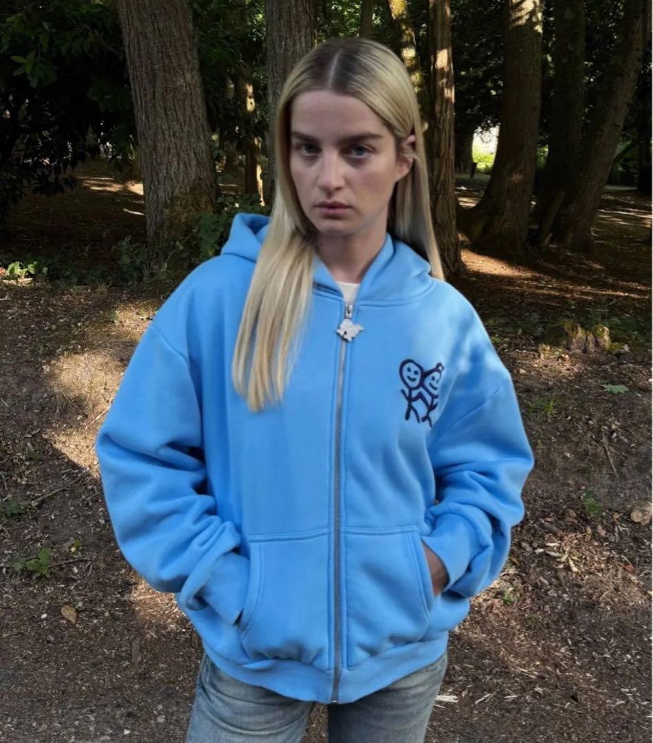 urbansophistication ライトブルー ジップアップパーカー