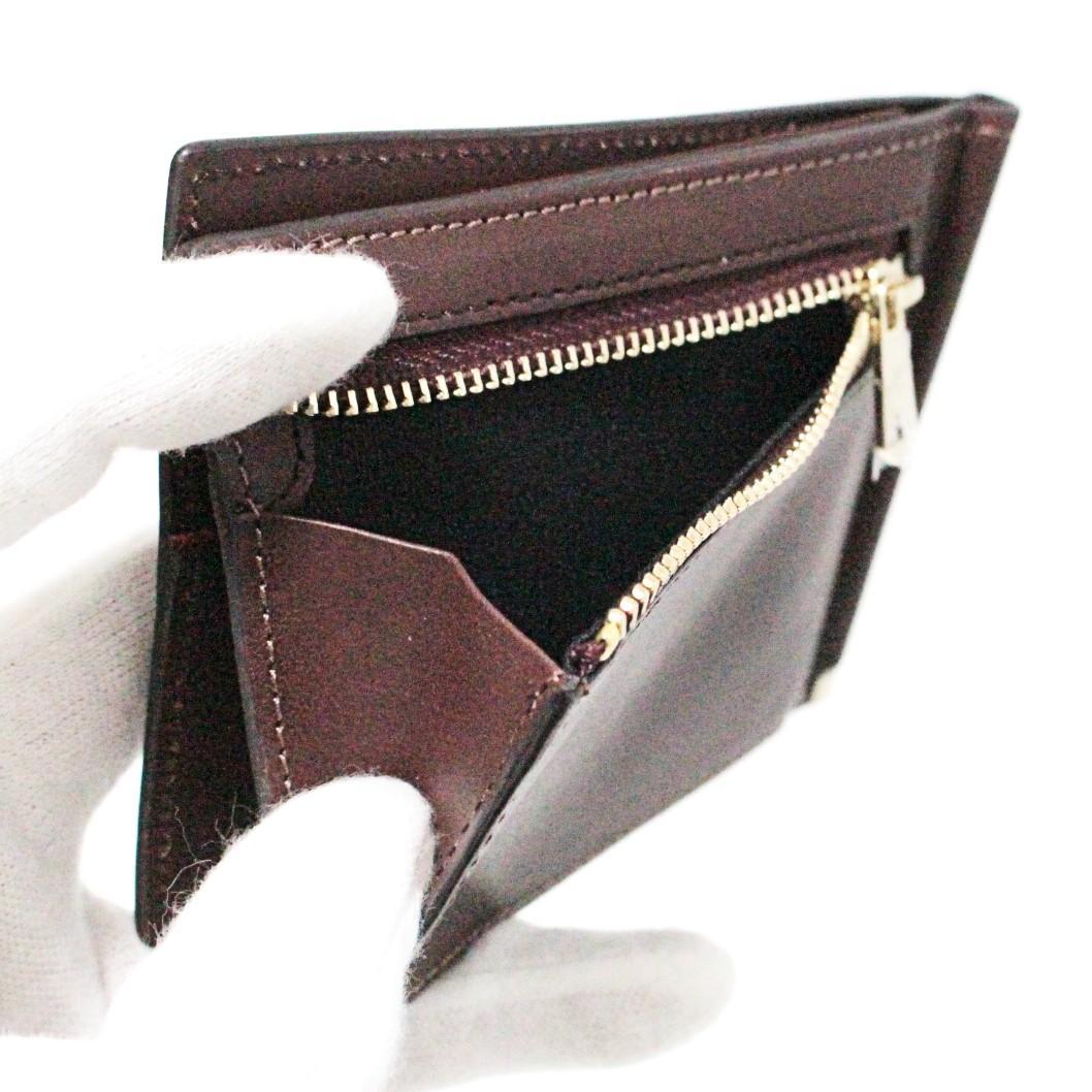 新品 箱付 ポールスミス ステッチハイライト エンボスロゴ マネークリップ 茶