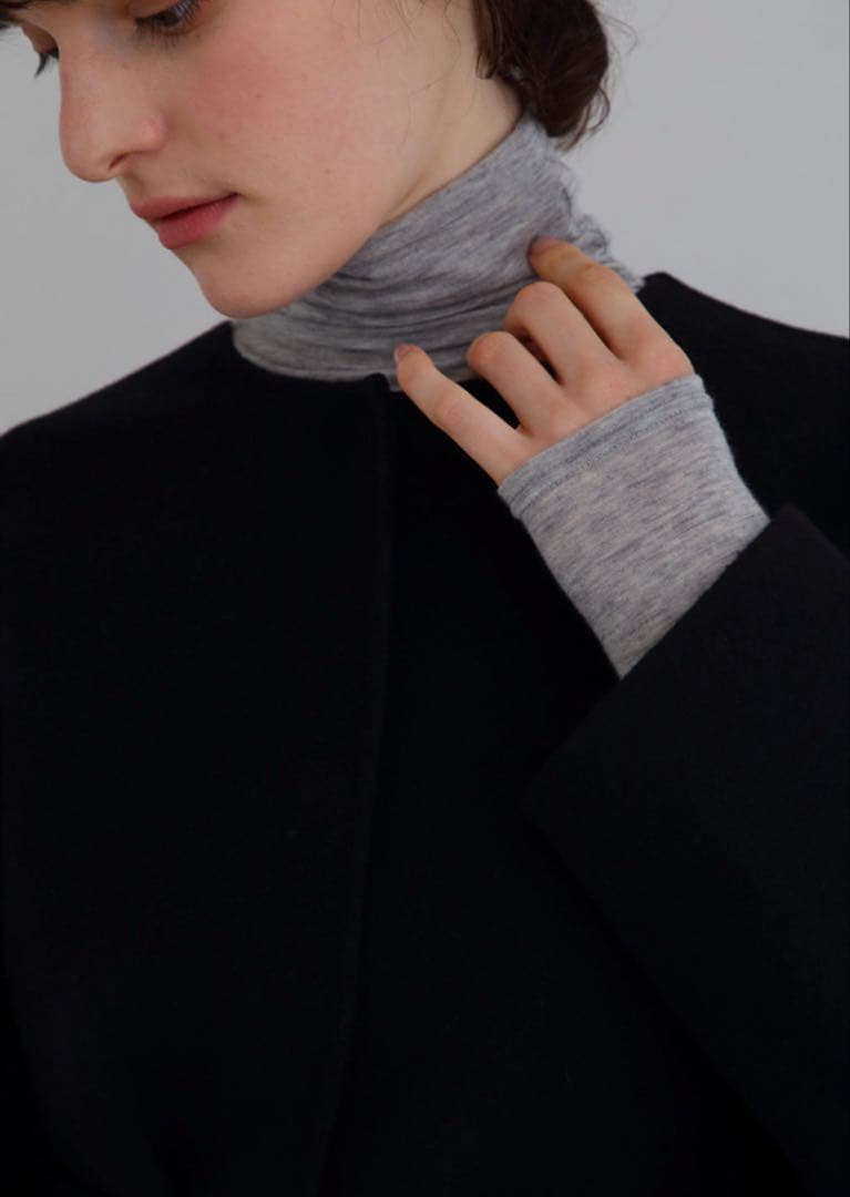 LE PHIL ソフトウールリバーポンチョ ブラック 0サイズ 新品