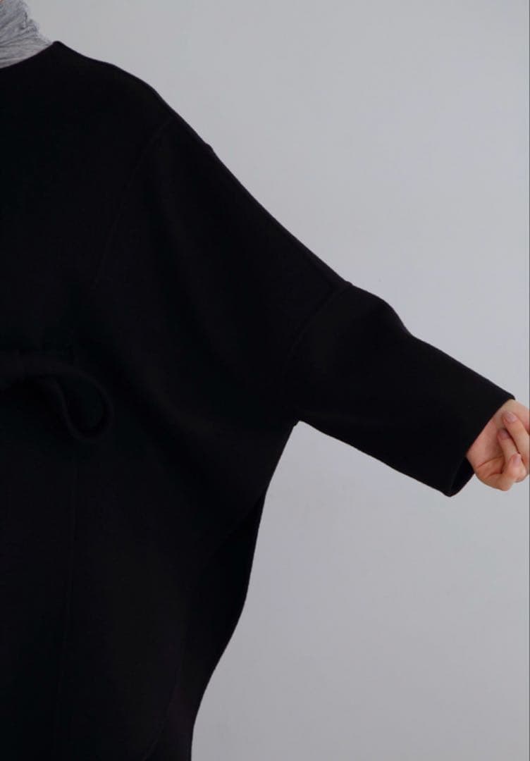 LE PHIL ソフトウールリバーポンチョ ブラック 0サイズ 新品