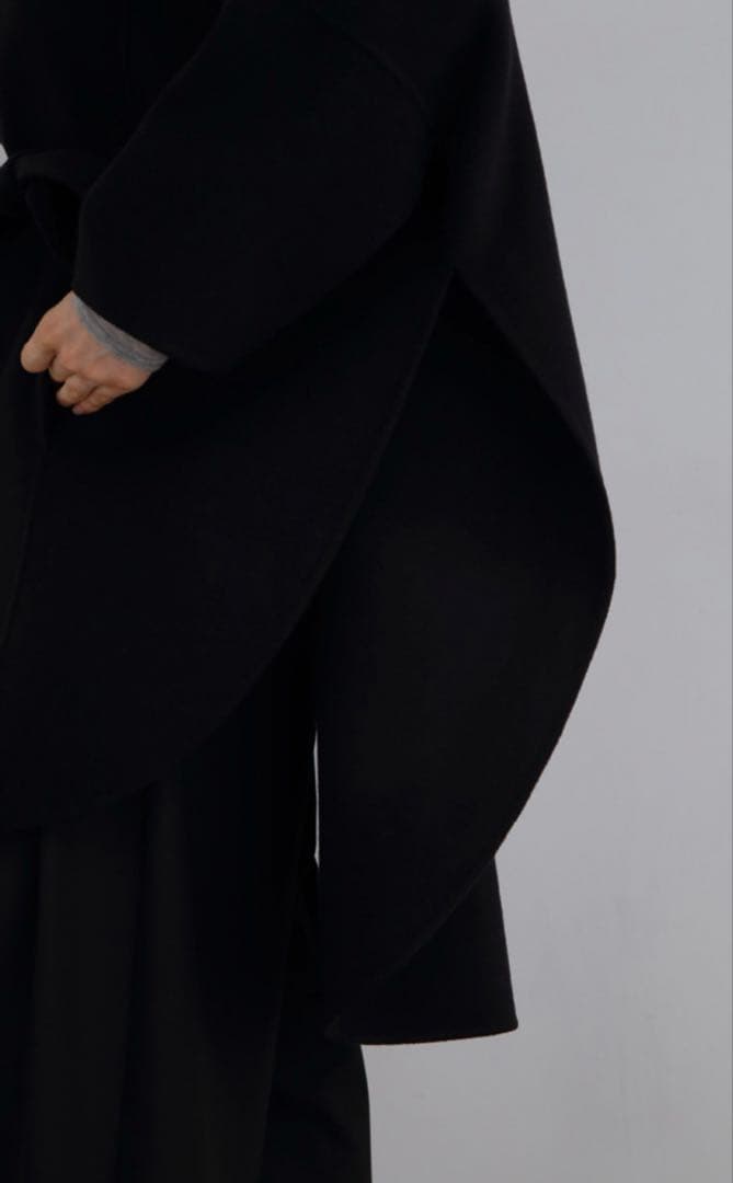 LE PHIL ソフトウールリバーポンチョ ブラック 0サイズ 新品