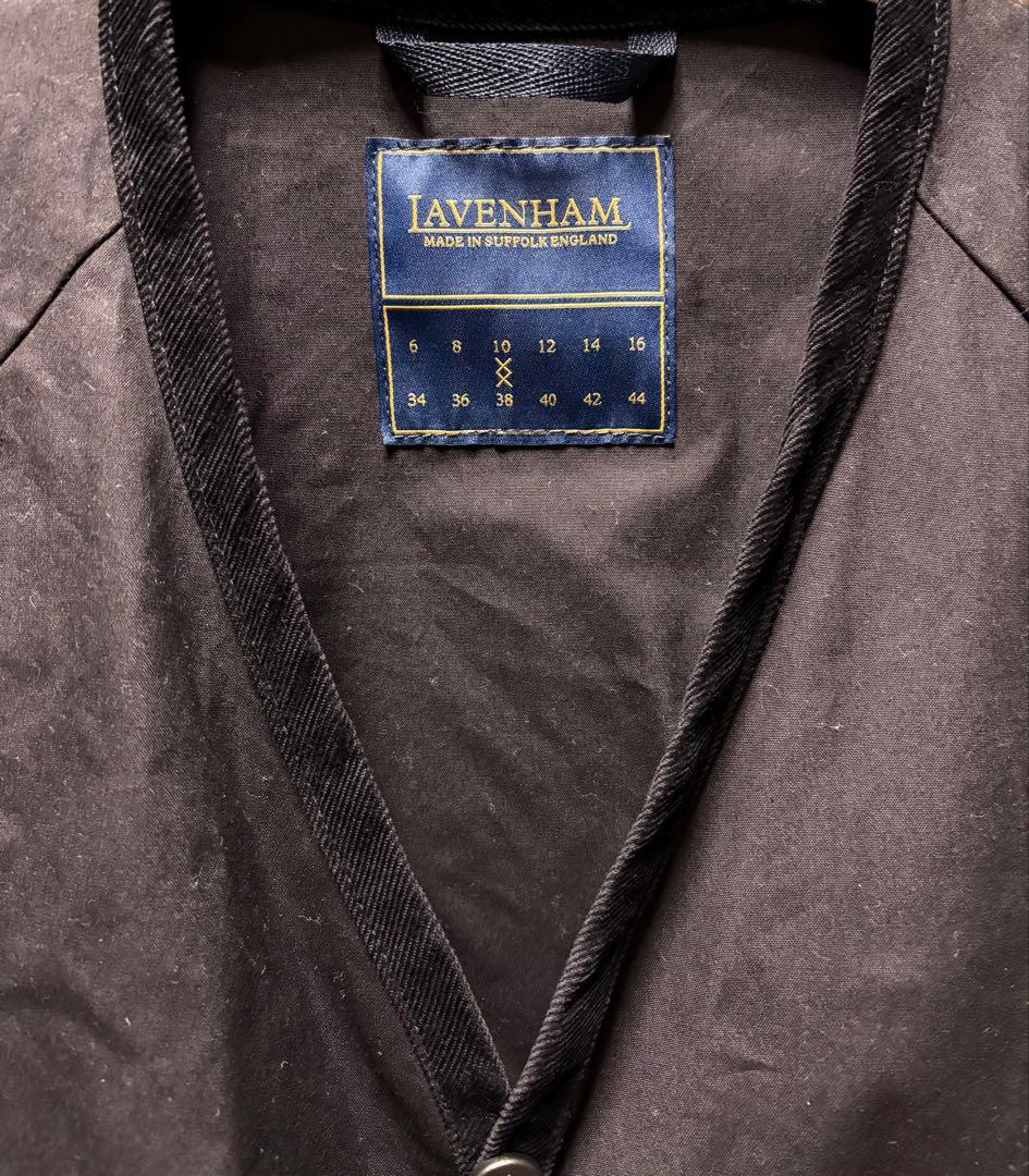 別注　ラベンハム TEMPLEMOYLE ノーカラー ジャケット ブラック