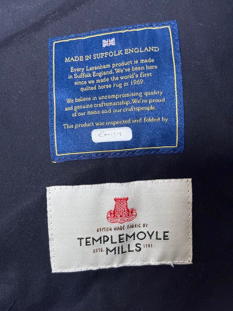 別注　ラベンハム TEMPLEMOYLE ノーカラー ジャケット ブラック