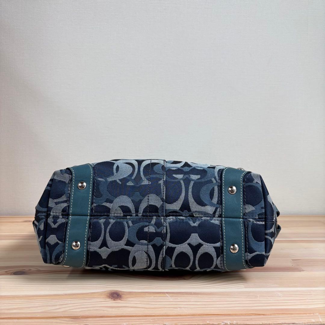 バッグ Coach Signature Shoulder Bag Blue