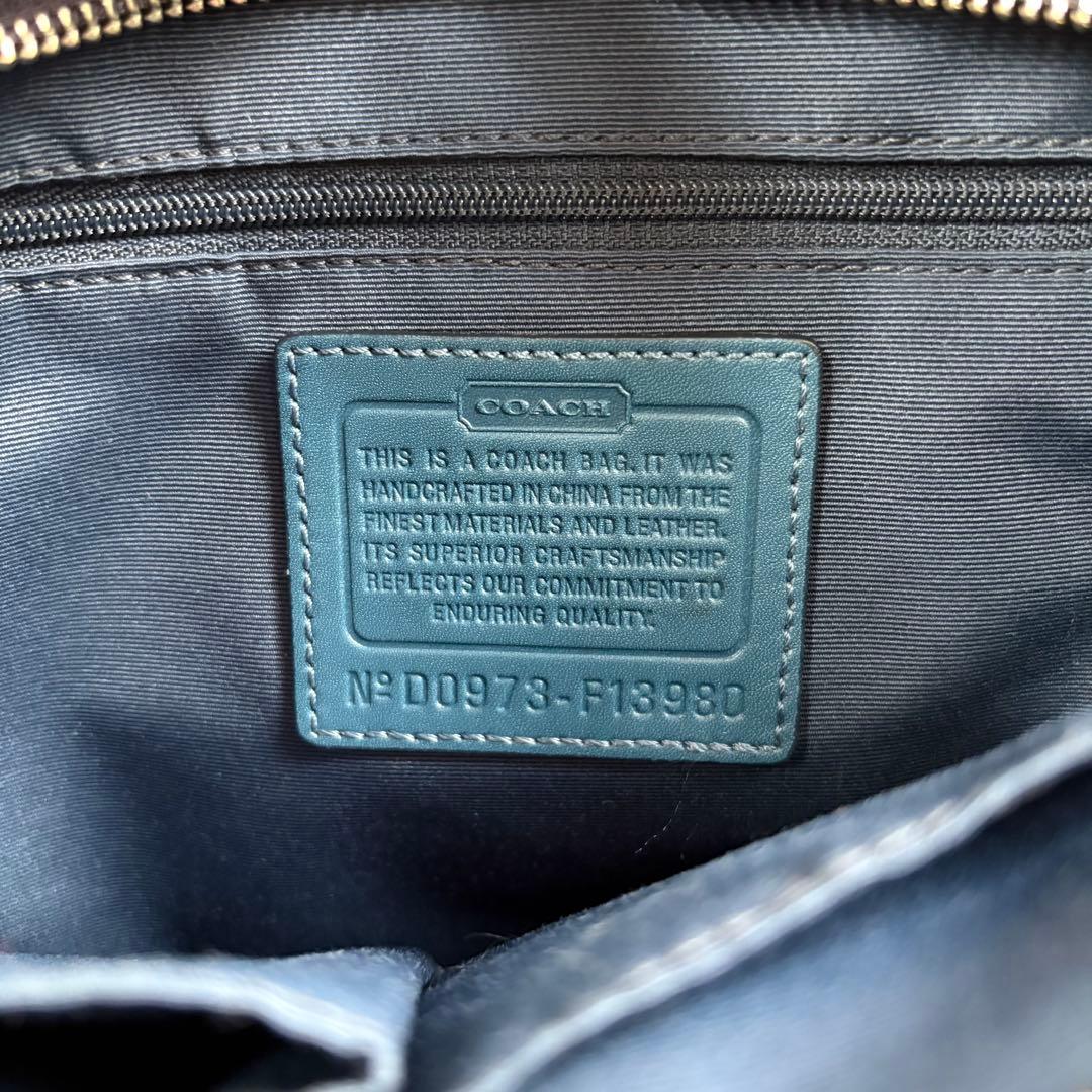 バッグ Coach Signature Shoulder Bag Blue