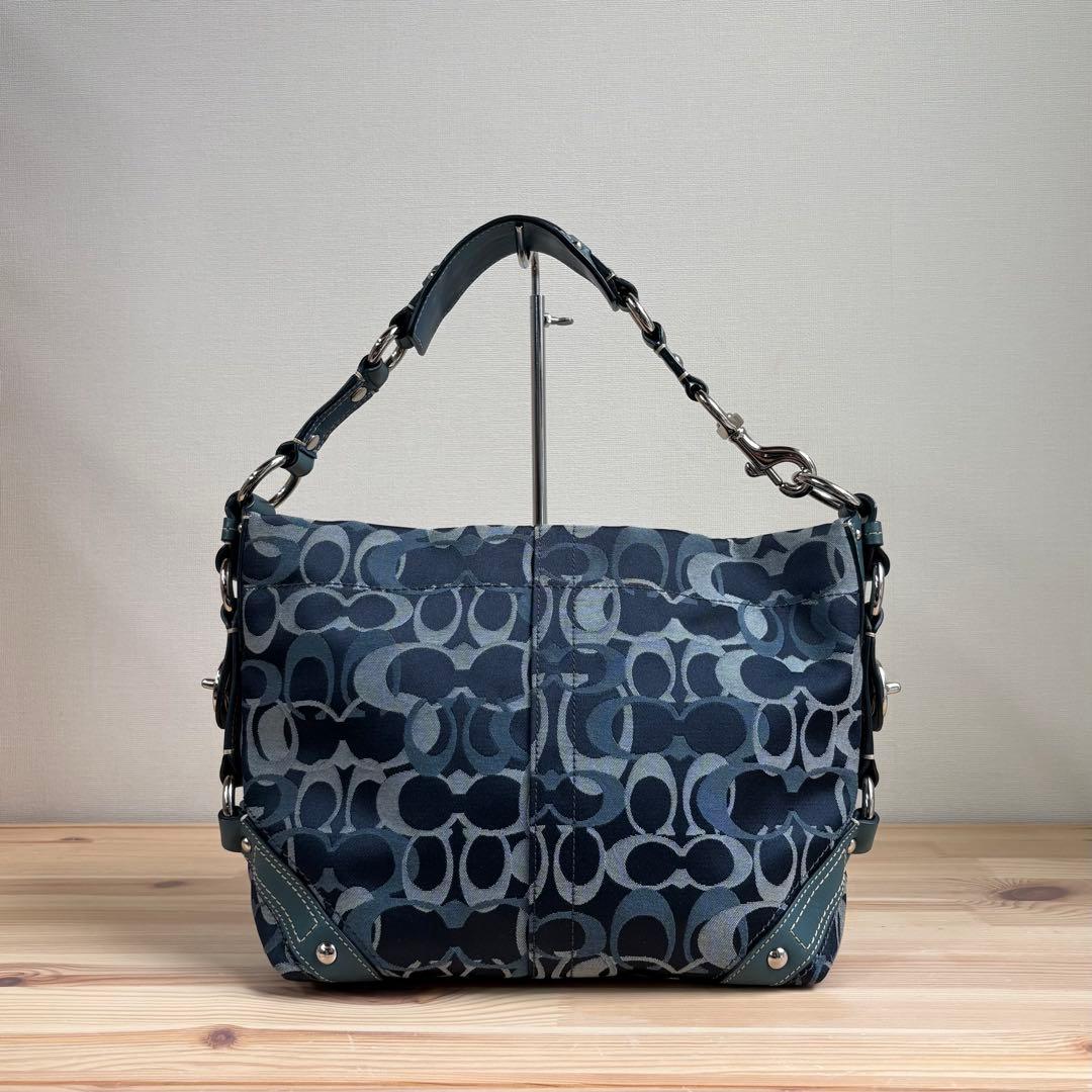 バッグ Coach Signature Shoulder Bag Blue