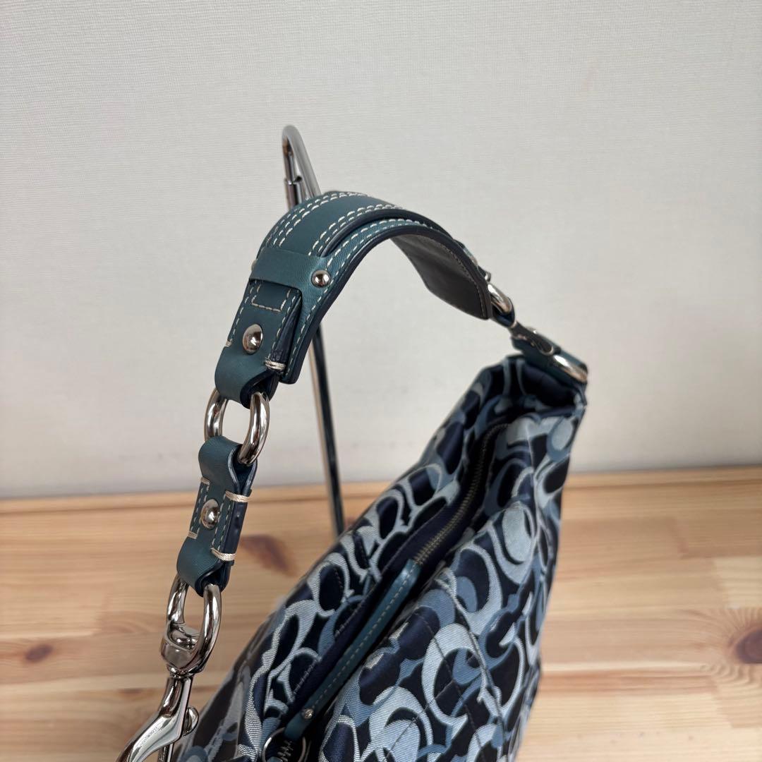 バッグ Coach Signature Shoulder Bag Blue