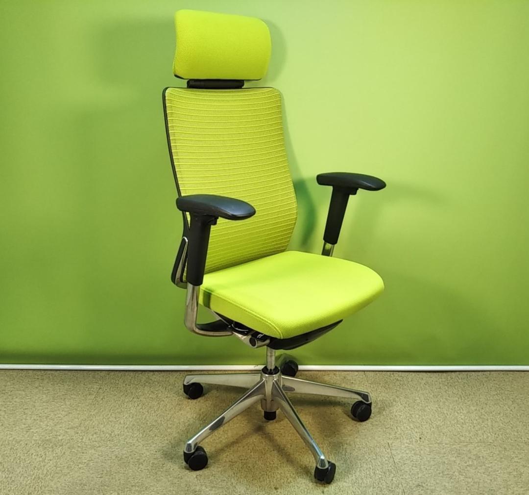 ah　オカムラ　コーラル　ライムグリーン　2018年 エクストラハイバック 中古