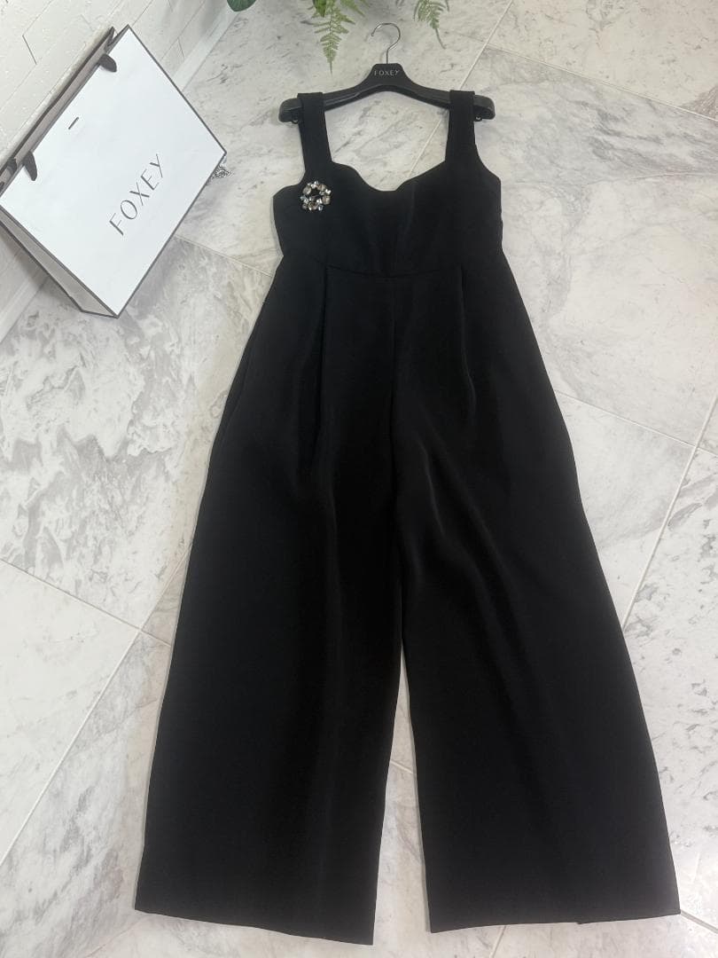 美品★DAISY LIN/デイジーリンフォクシードレスパンツ オールインワン40