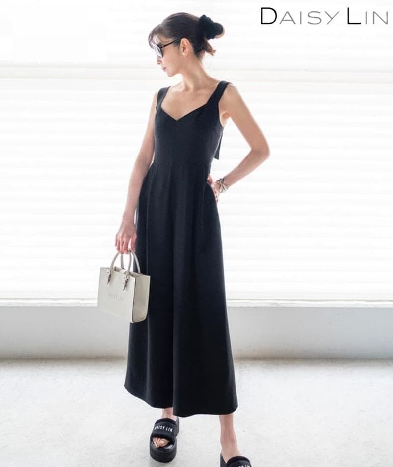 美品★DAISY LIN/デイジーリンフォクシードレスパンツ オールインワン40