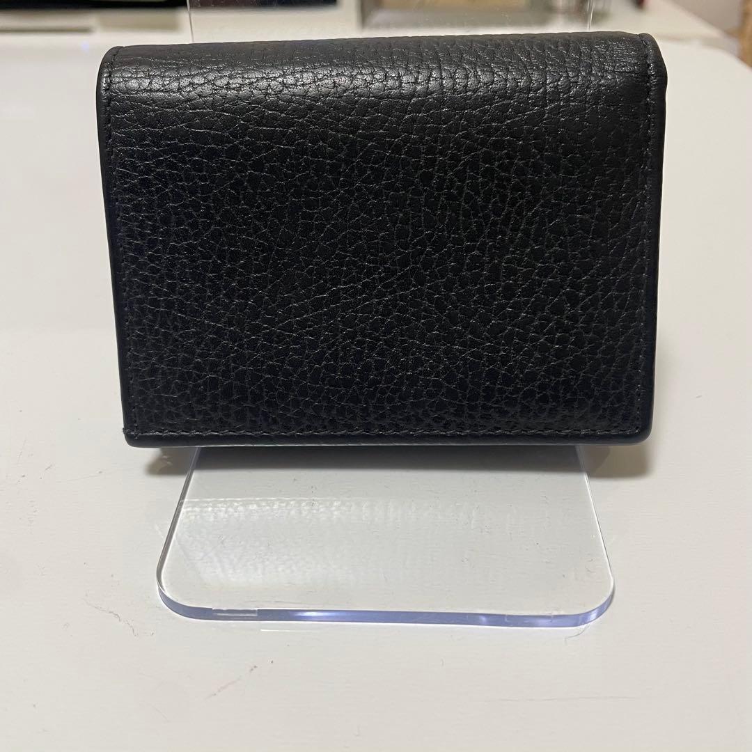 極美品　GUCCI GGマーモント 二つ折り財布 黒 レザー　スモールウォレット
