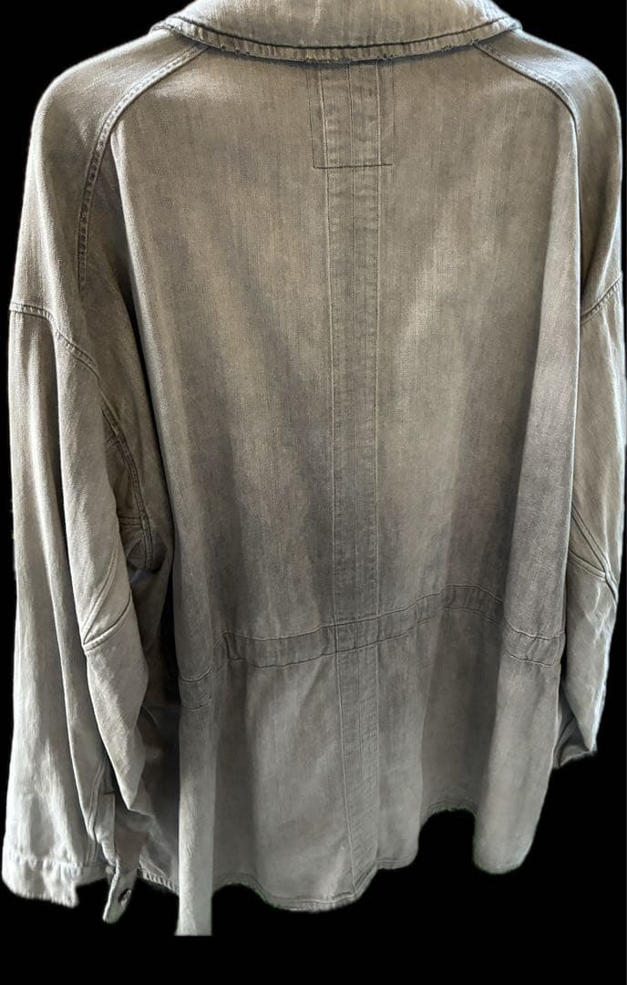 ジャケット・アウター ANCELLM AGING DENIM SHIRT JACKET BLACK 1