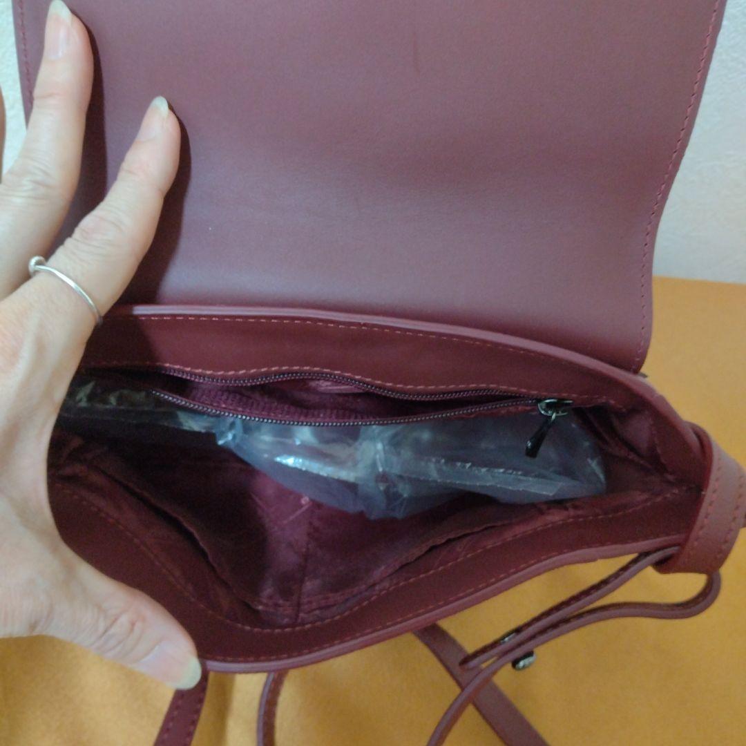 【ロンシャン 】ペネロペ　ショルダーバッグ タッセル付きえんじ色