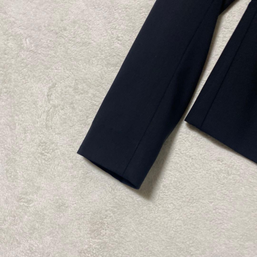 ✨美品✨theory ノーカラージャケット　黒　Tailor Lanai 背抜き