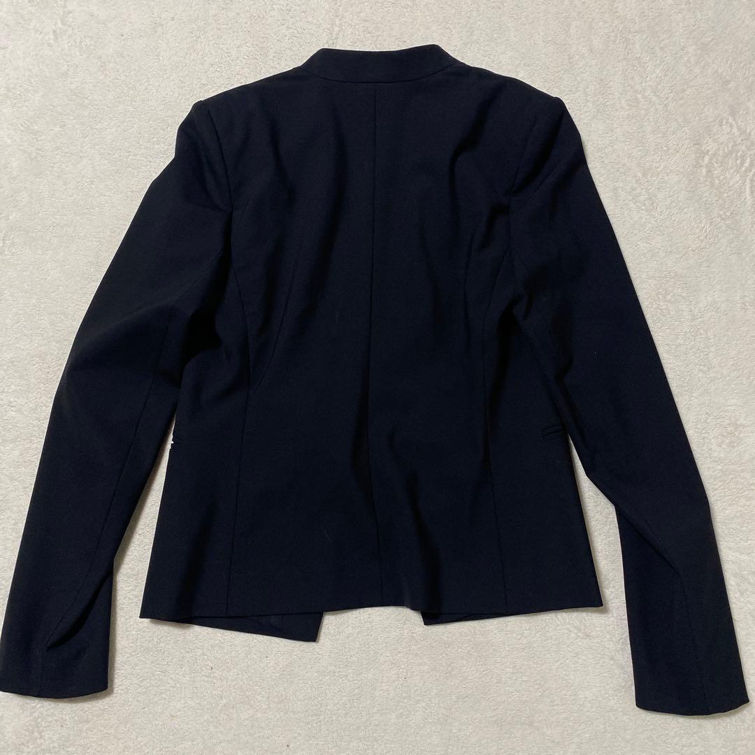 ✨美品✨theory ノーカラージャケット　黒　Tailor Lanai 背抜き