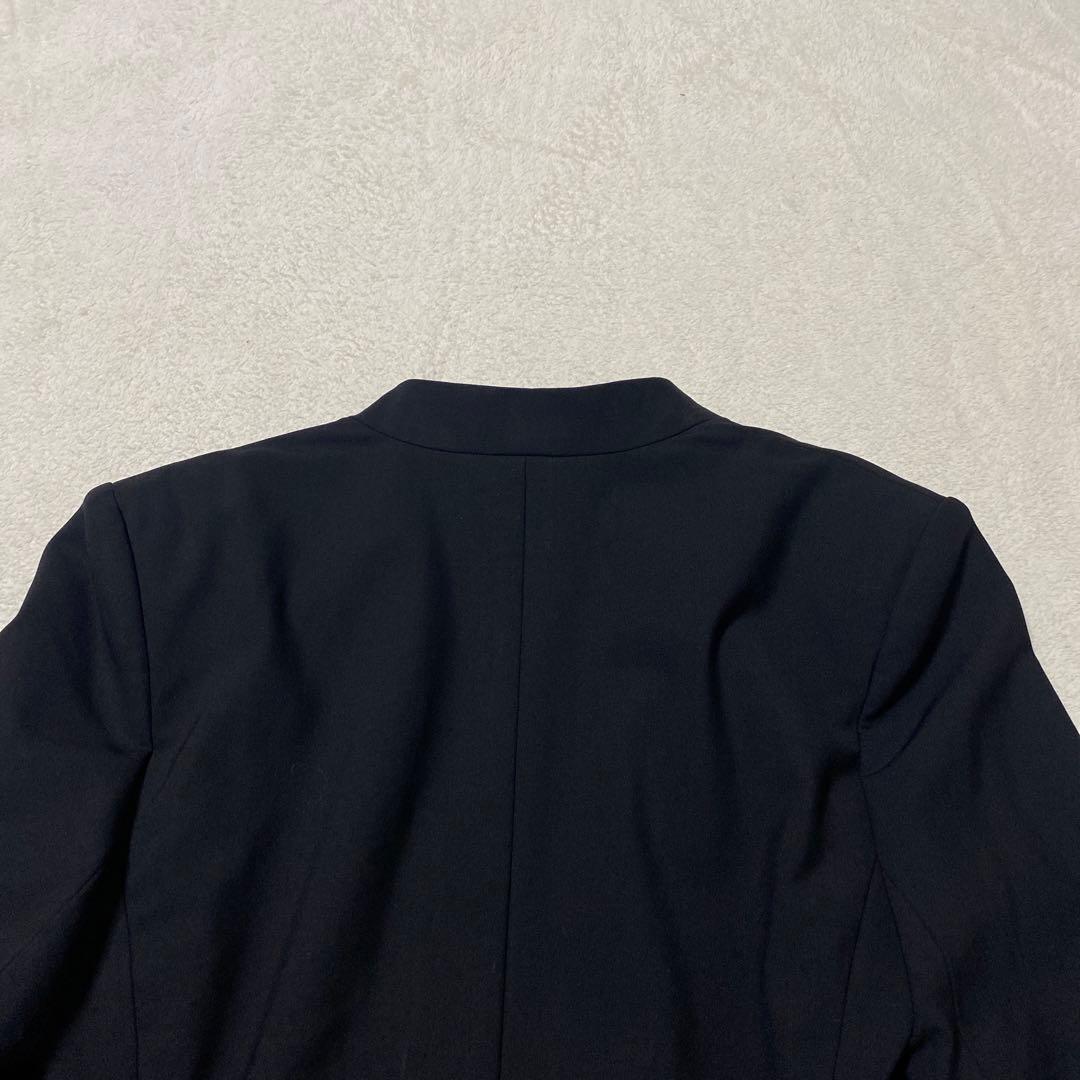 ✨美品✨theory ノーカラージャケット　黒　Tailor Lanai 背抜き