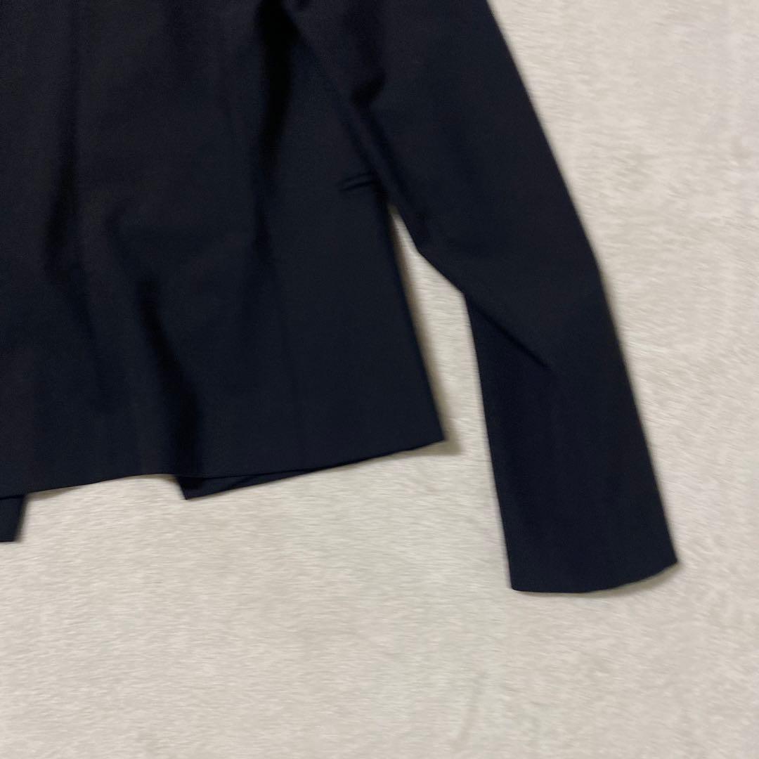 ✨美品✨theory ノーカラージャケット　黒　Tailor Lanai 背抜き