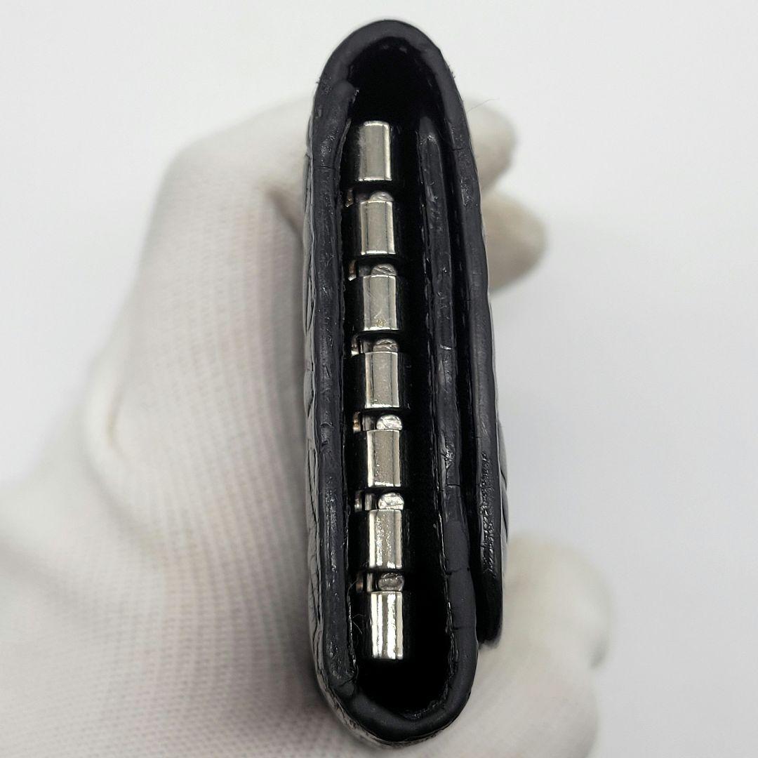 美品✨️ LOEWE 6連 キーケース リピートアナグラム ブラック シルバー