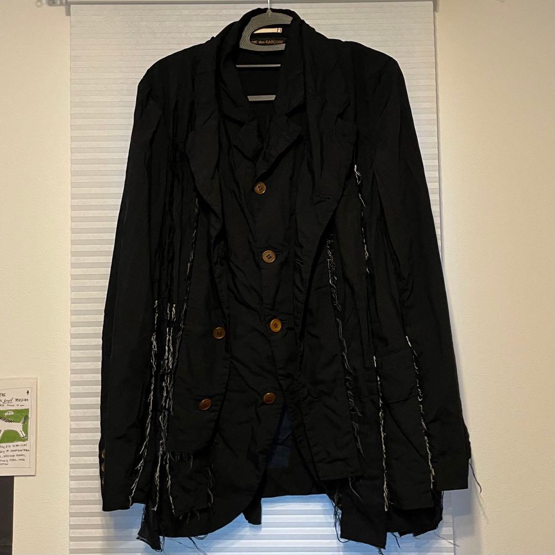 コムデギャルソンオムプリュス 19SS ポリ縮絨 短冊ジャケット