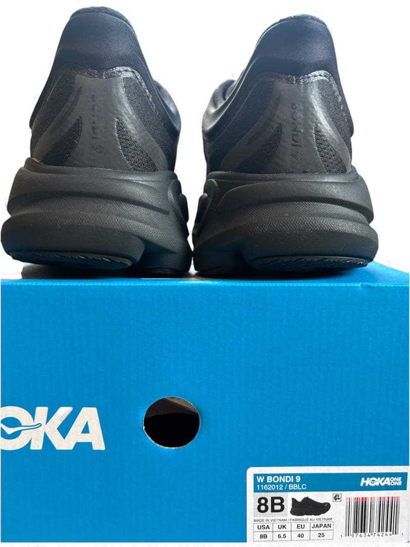 HOKA BONDI 9 25cm ブラック 未使用 箱付き