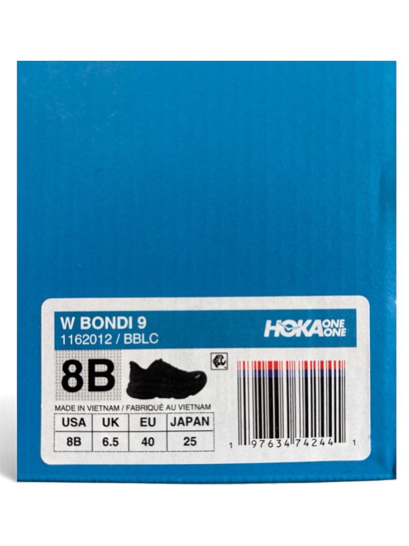 HOKA BONDI 9 25cm ブラック 未使用 箱付き
