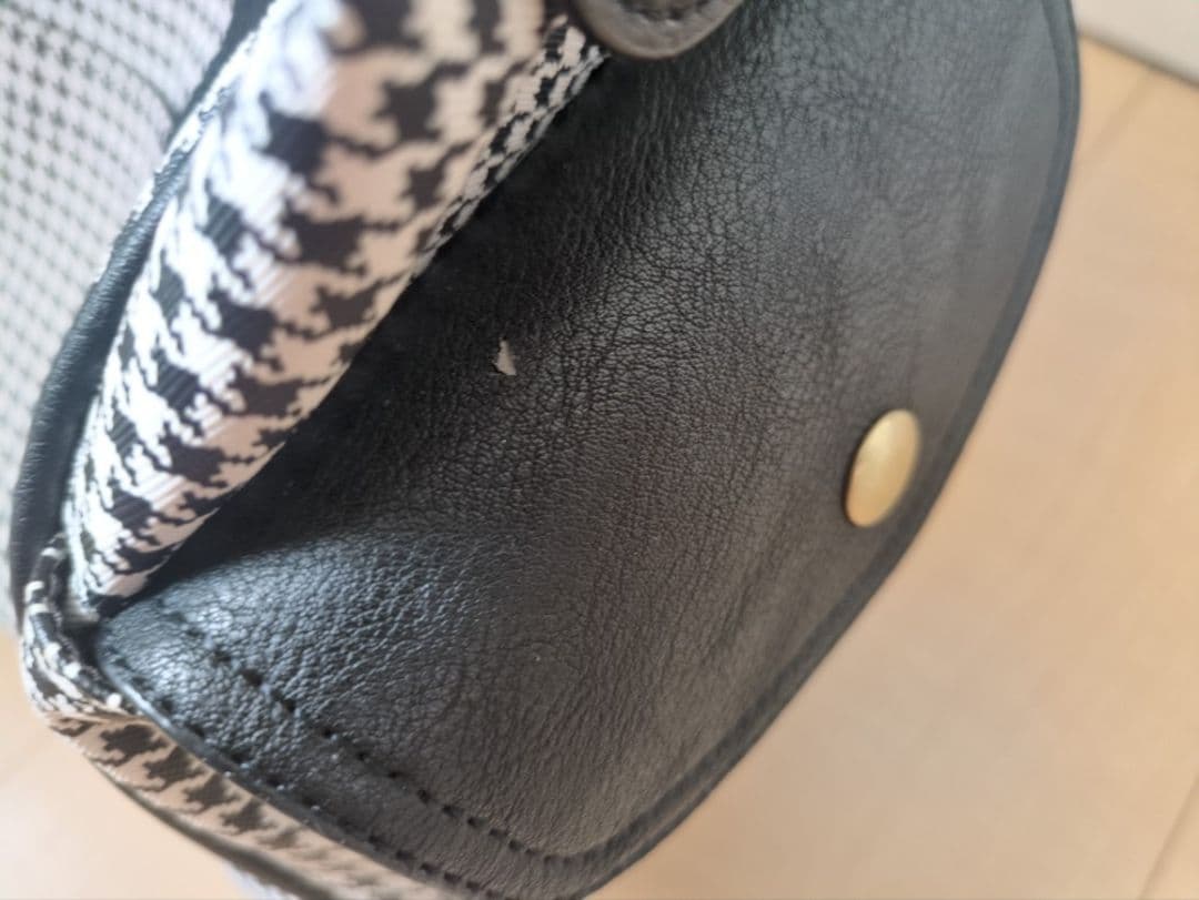 美品☆代官山クロシェット 千鳥格子柄 キャリーバッグ ボストンキャリー