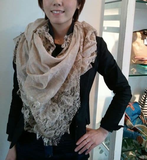 ファリエロ サルティ　Faliero Sarti　ストール　レース　コットン