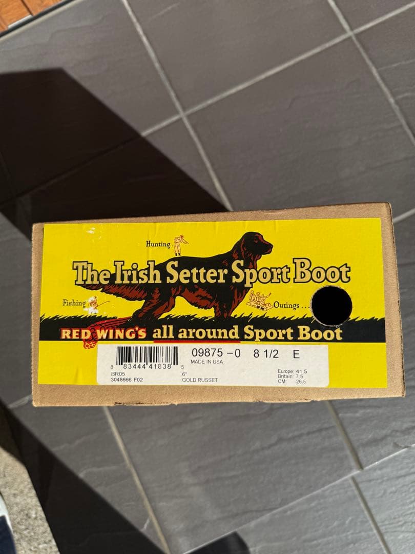 廃盤レッドウィング9875ゴールドラセットアイリッシュセッター セコイア犬タグ