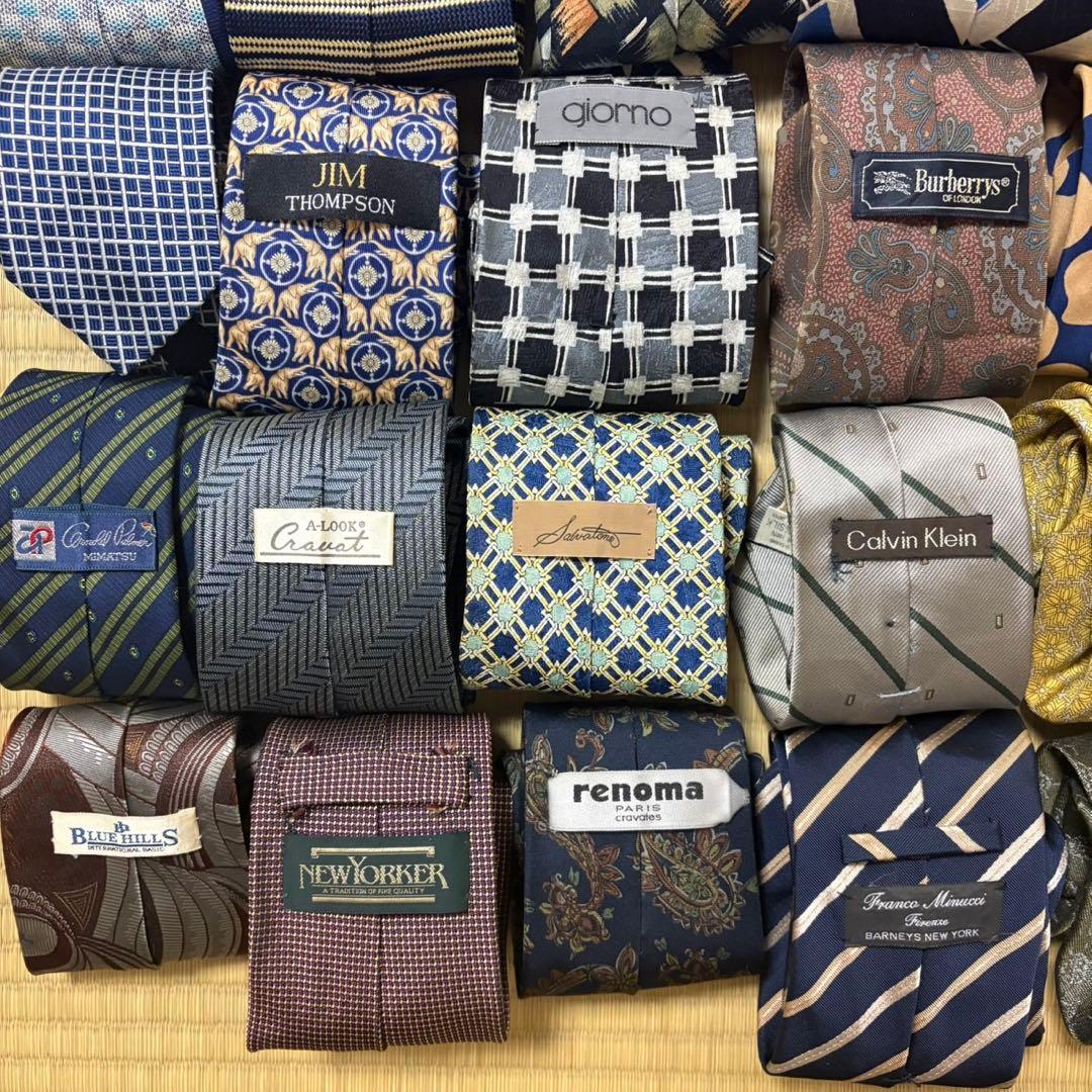 ハイブランドネクタイ 50本セット 全てシルク エルメス バーバリー まとめ売り
