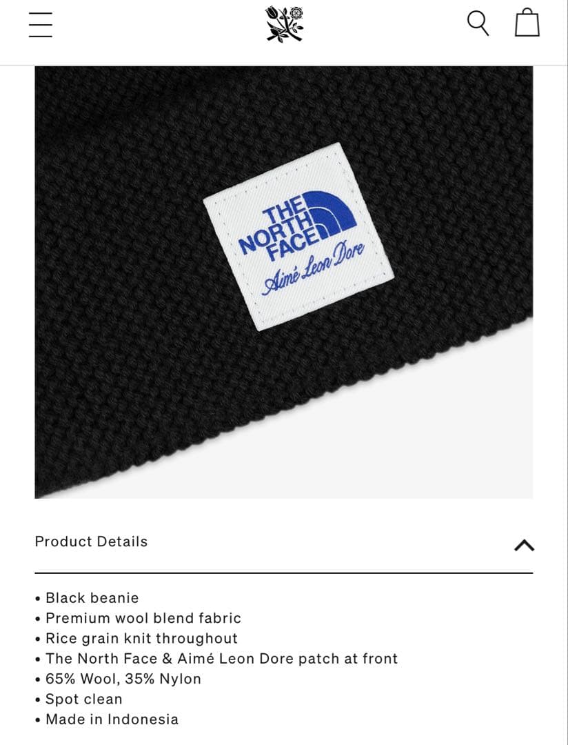 ノースフェイス×エメレオンドレ ビーニー正規店購入　最終価格