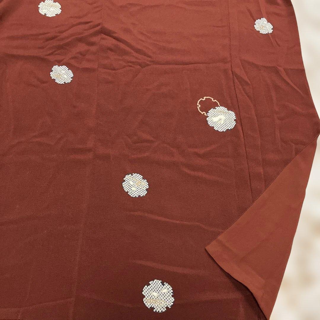 美品３点セット うさぎ小紋&相良刺繍名古屋帯&新品帯締め トールサイズ