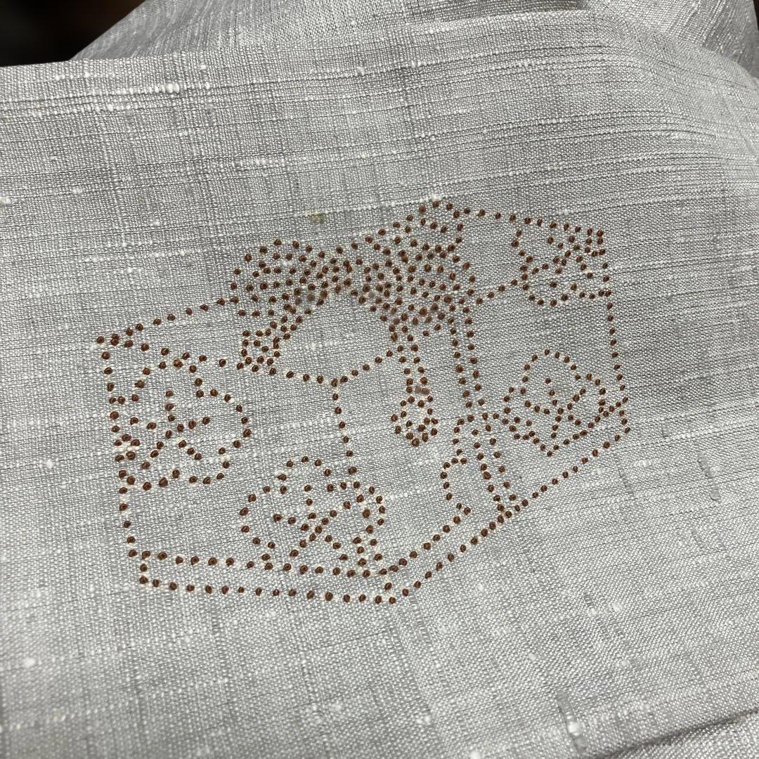 美品３点セット うさぎ小紋&相良刺繍名古屋帯&新品帯締め トールサイズ