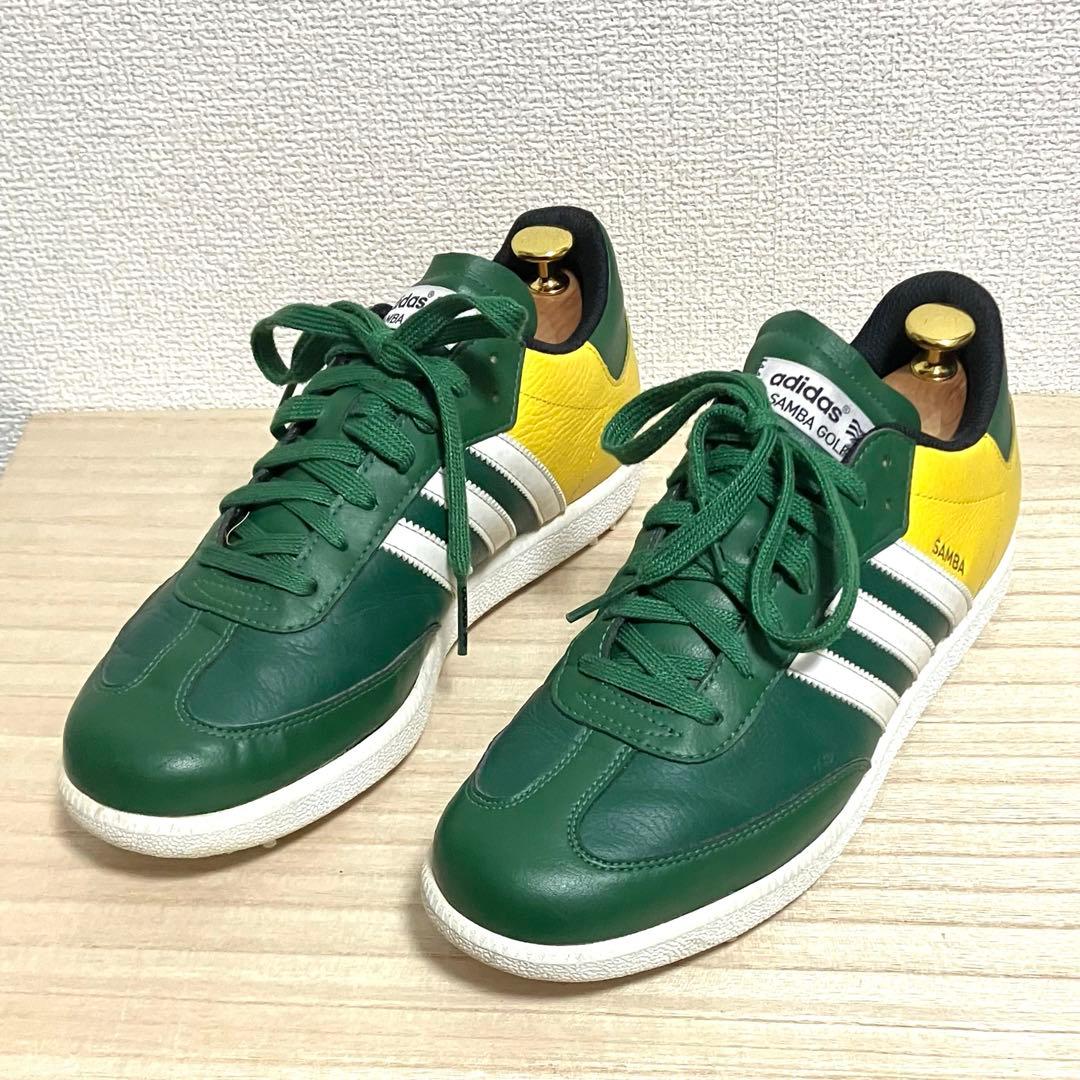 超希少 adidas SAMBA GOLF ゴルフシューズ 緑/黄26cm