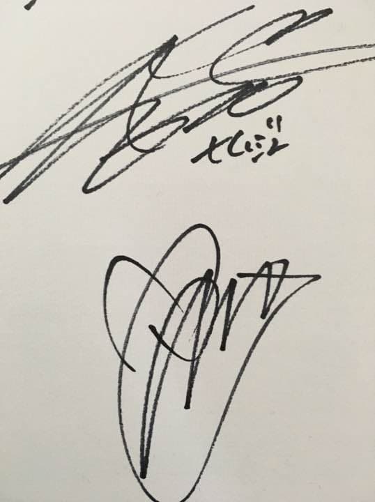 A pink サイン色紙