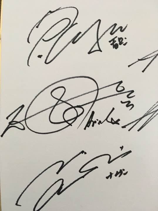 A pink サイン色紙