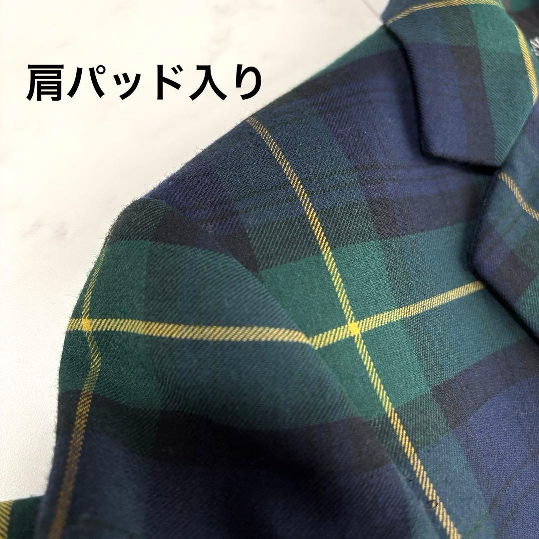 【ローレンラルフローレン】テーラードジャケット　ブリオン刺繍　洗える　チェック