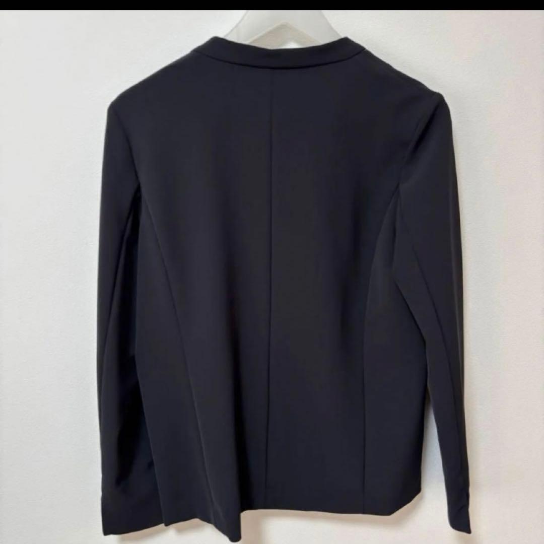 soeju ソージュ　ストレッチファインノーカラージャケット　M ネイビー