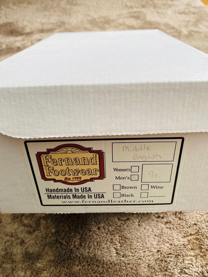 フェルナンドレザー　ミドルイングリッシュ　ブラック　9E