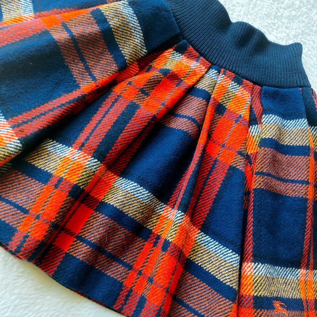 バーバリー ブルーレーベル BURBERRYフリル ミニスカート ノバチェック柄