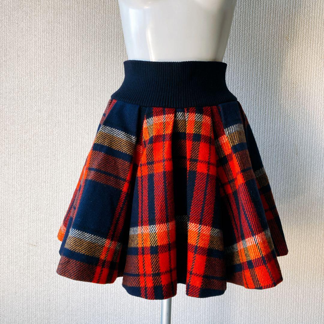 バーバリー ブルーレーベル BURBERRYフリル ミニスカート ノバチェック柄