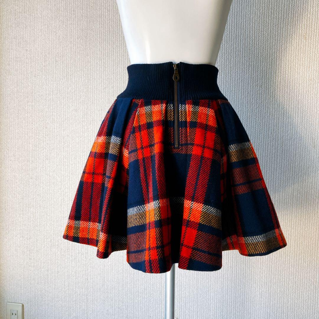 バーバリー ブルーレーベル BURBERRYフリル ミニスカート ノバチェック柄