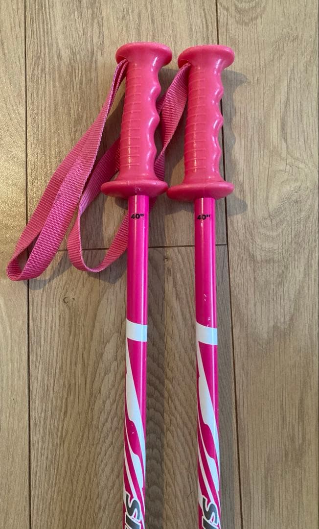 ロシニョール　スキー板セット　130cm ストック付き