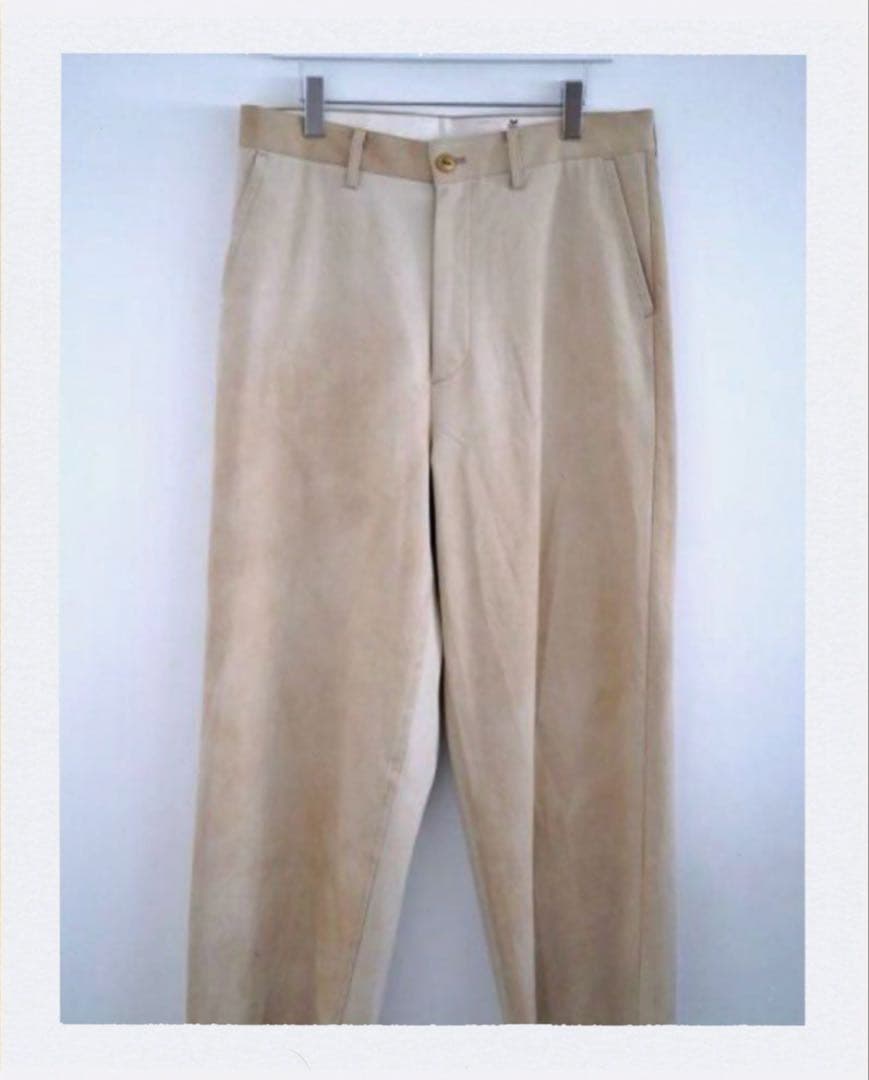 I am dork Work pants ChinoBEIGE ムラ染チノ