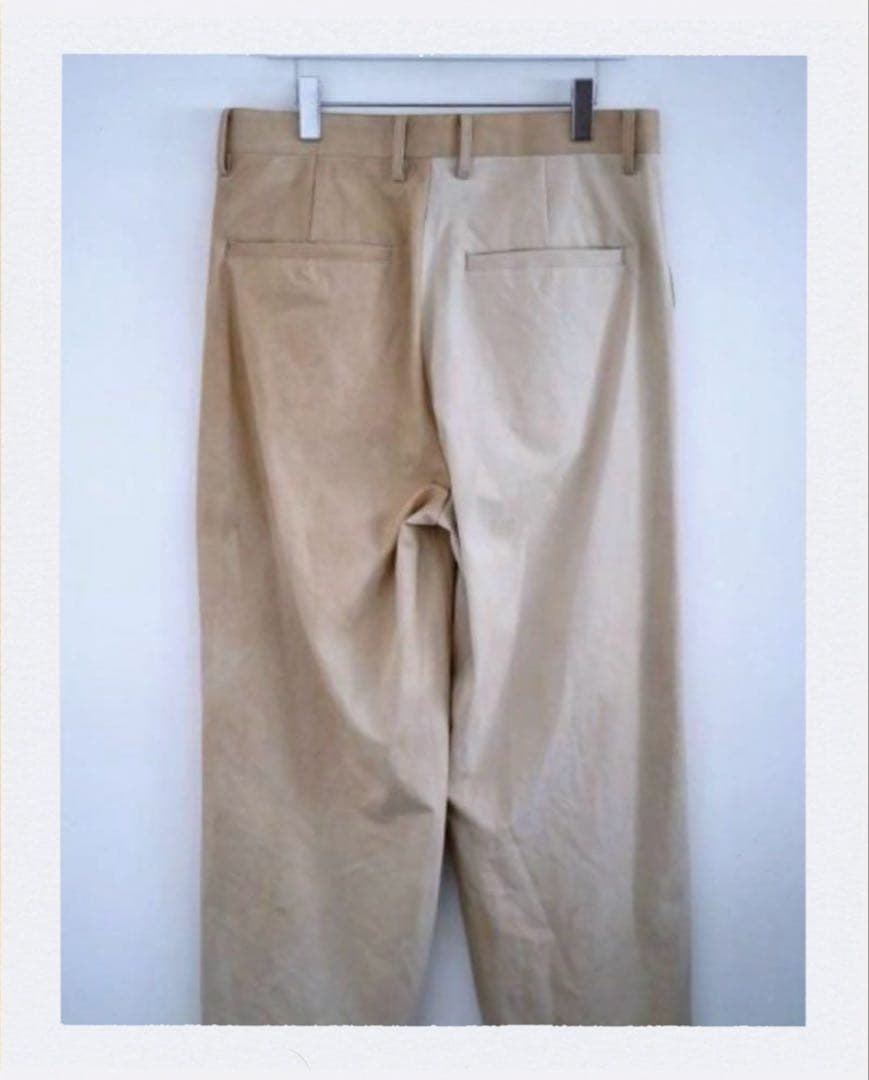 I am dork Work pants ChinoBEIGE ムラ染チノ