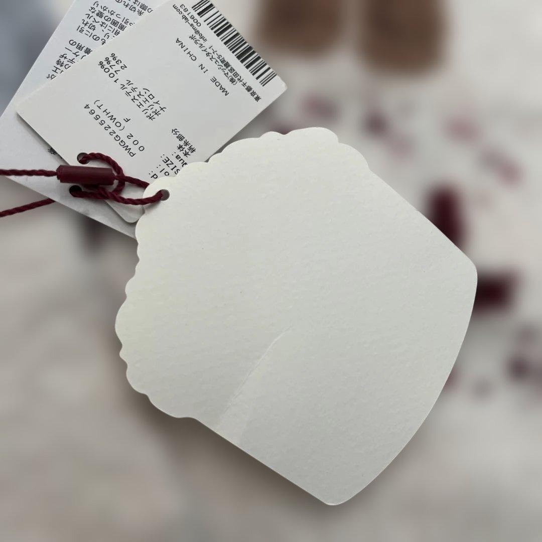 タグ付き　ジェラートピケ　ブランケット　くま