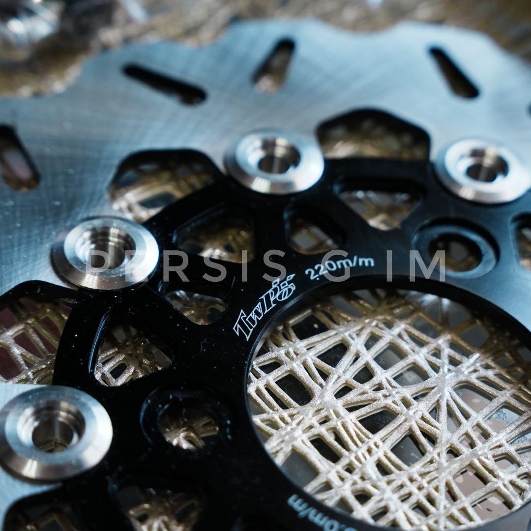 ズーマーやdioに フロントディスク化キット 黒 ブラック フォーク キャリパー