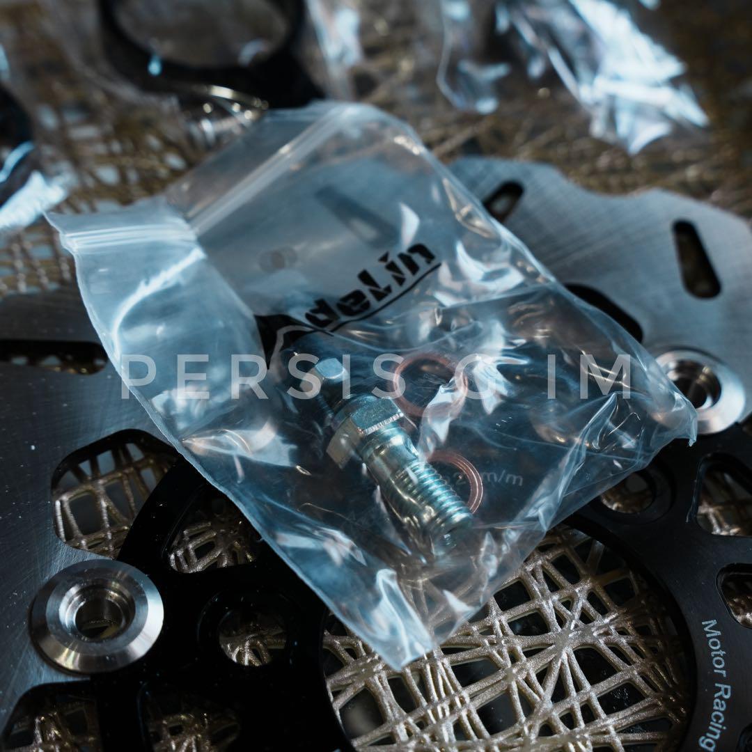 ズーマーやdioに フロントディスク化キット 黒 ブラック フォーク キャリパー