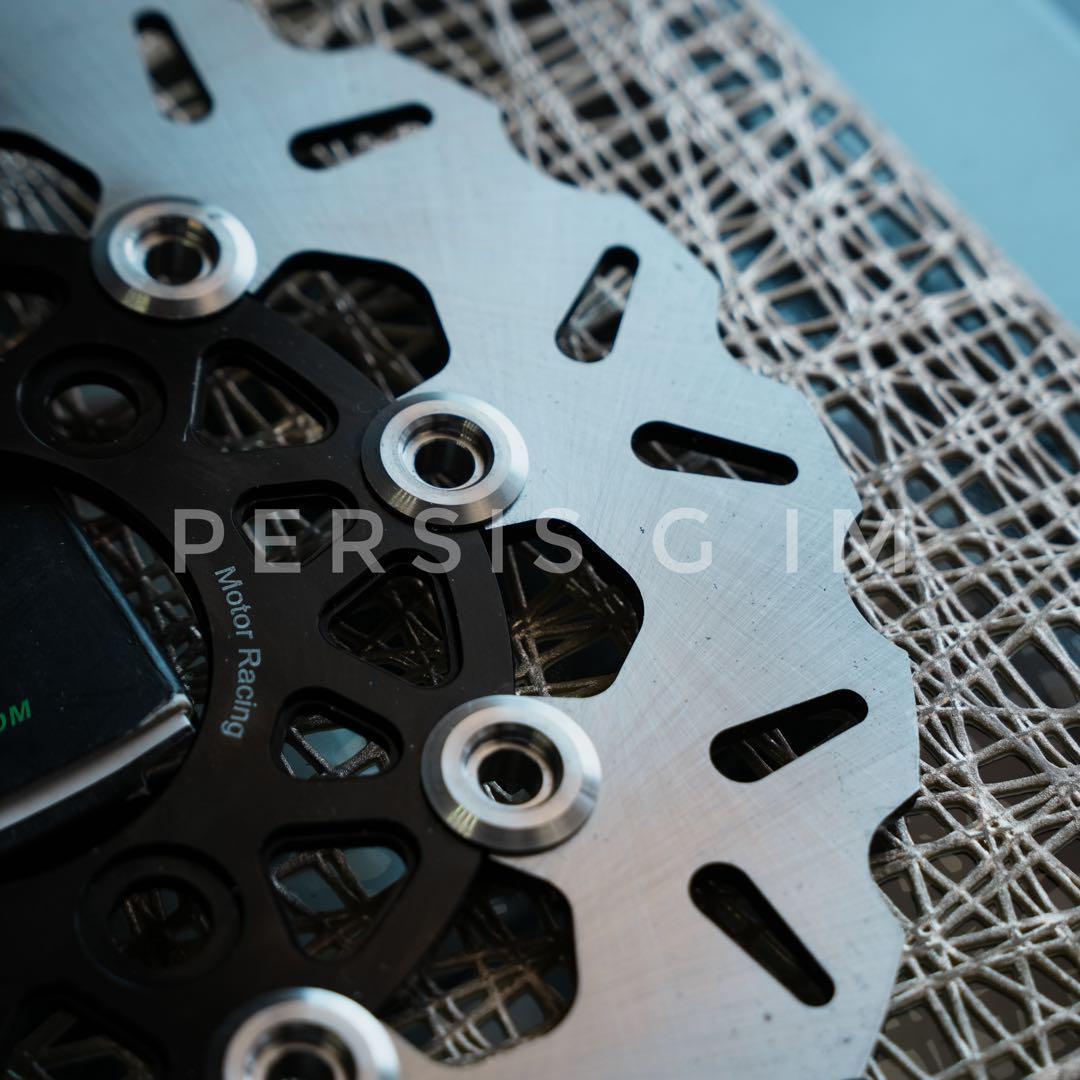 ズーマーやdioに フロントディスク化キット 黒 ブラック フォーク キャリパー