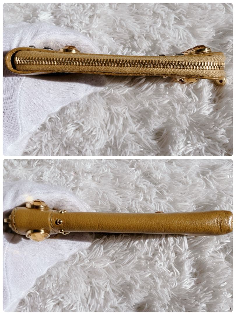 激レア✨ミュウミュウ　ケース　スタッズ　ビジュー　ラインストーン　黄色